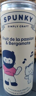 Boisson biologique et pétillante au fruit de la passion et à la bergamote
