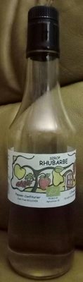 Sirop rhubarbe front packaging