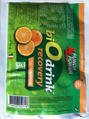 Punch Power Biodrink Recovery Saveur Orange 1 Sachet front packaging
