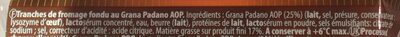 Grana padano pasteurisé CASA AZZURRA, 29%mg, 8 tranches ingredients label
