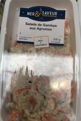Salade de gambas aux agrumes