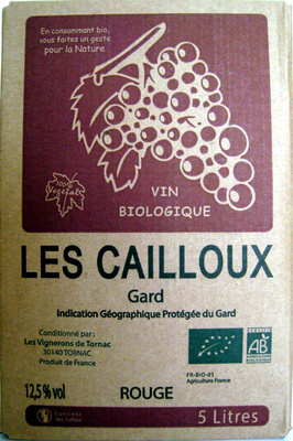 Vin rouge IGP Gard (bib de 5 L)