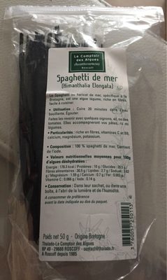 Spaghetti de mer front packaging