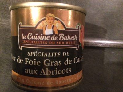 Spécialité de bloc de foie gras de canard aux abricots