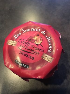 Confit d’ognons a la framboise front packaging