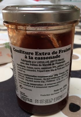 Confiture extra de fraise à la cassonade
