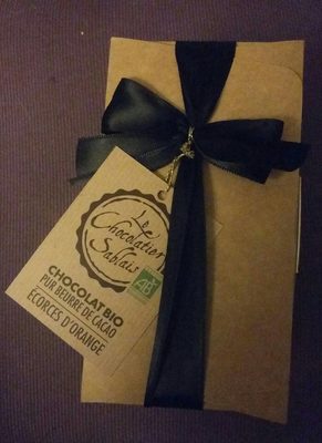 Ecorces d'orange confites enrobées de chocolat noir BIO