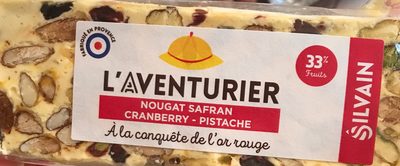 L'aventurier Nougat Safran Cranberry Pistache