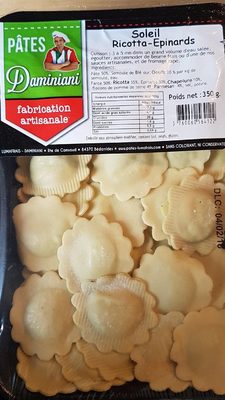 Pâtes Soleil Ricotta Épinards front packaging