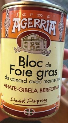 Bloc de foie gras de canard avec morceaux