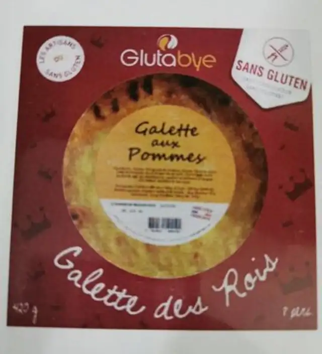Galette des rois à la pomme sans gluten front packaging