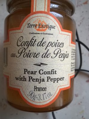 Confit de Poires au Poivre de Penja front packaging