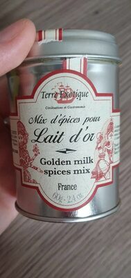Mix d'épices pour lait d'or front packaging