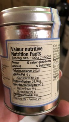 Fleur De Sel Au Yuzu ingredients label