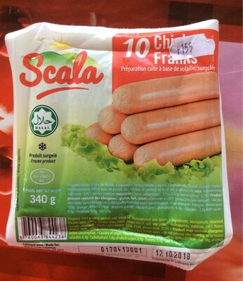 10 ckicken francks front packaging