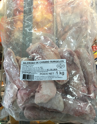 Ailerons de canard surgelés front packaging