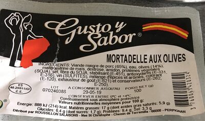 Mortadelle aux olives