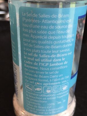 Sel de Salies-de-Béarn ingredients label
