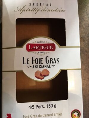 Lartigue foie gras de canard entier mi cuit nature