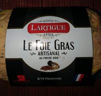 Foie gras artisanal au poivre noir