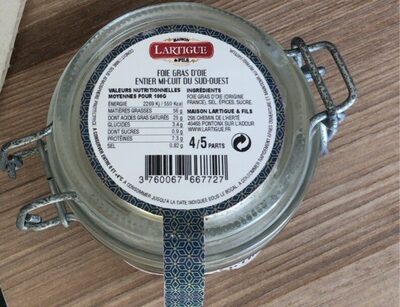 Le foie gras D’oie front packaging