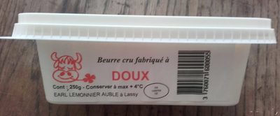 Beurre cru doux front packaging