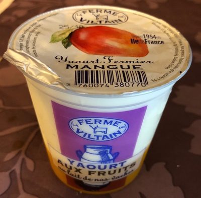 Yaourt fermier mangue front packaging