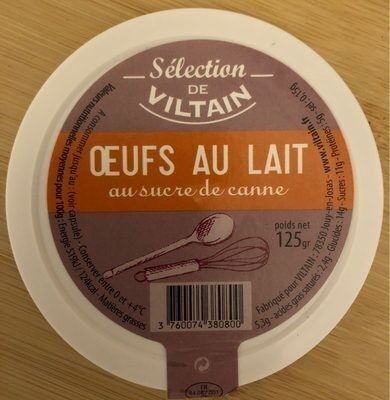 Oeufs au lait au sucre de Canne, 125g