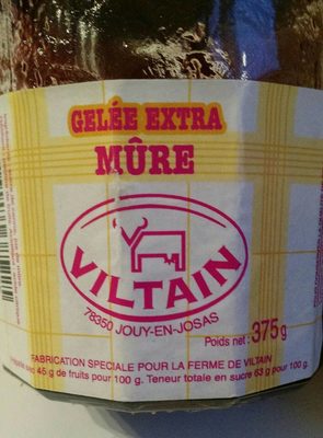 Gelée extra de mûres front packaging