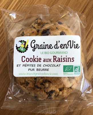 Cookie aux raisins et pépites de chocolat pur beurre