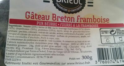 Gâteau Breton Framboise