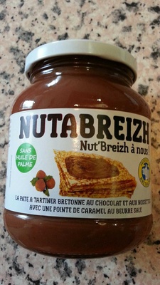 Pâte à tartiner Bretonne au chocolat et aux noisette front packaging