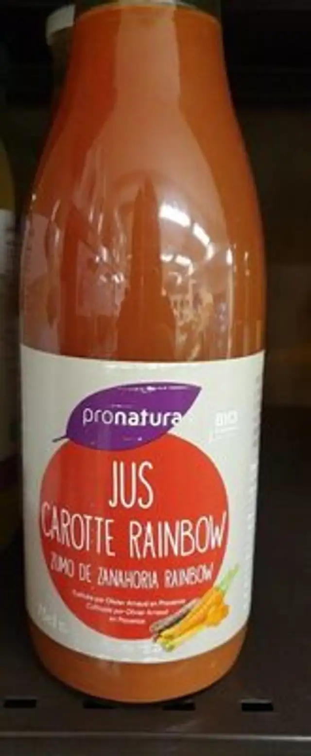Jus carotte rainbow front packaging