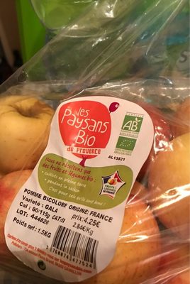 Pommes bicolores gala front packaging