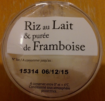 Riz au Lait & purée de Framboise