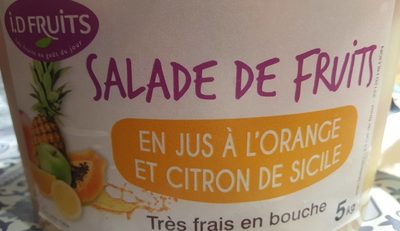 Salade de fruit en jus à l'orange et citron de Sicile