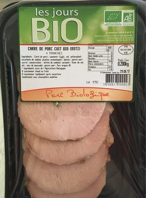 Carré de porc cuit bio