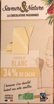 Chocolat blanc 34% de cacao