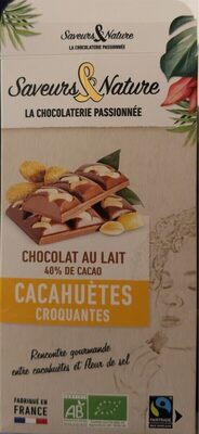 Chocolat au lait Cacahuètes croquantes
