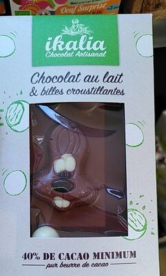 Chocolat au lait et billes croustillantes