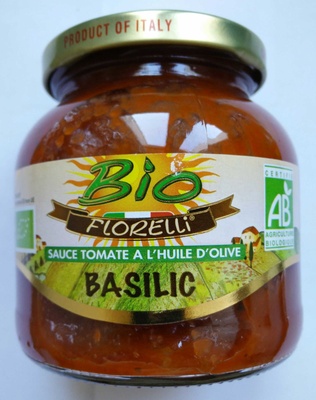 Sauce tomate à l'huile d'olive Basilic bio