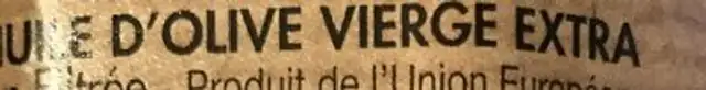 Huile d'olive vierge extra PAESANO ingredients label