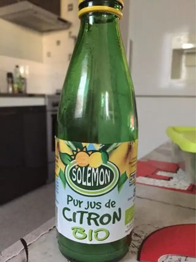 Pur jus de citron bio front packaging
