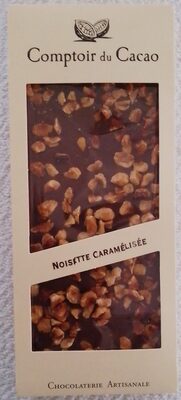 Tablette chocolat lait  aux noisettes caramélisée