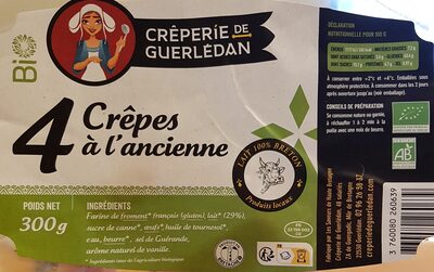 4 Grandes Crêpes à l'Ancienne Bio