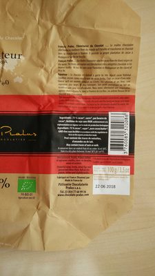 Équateur Arriba 75% Cacao front packaging