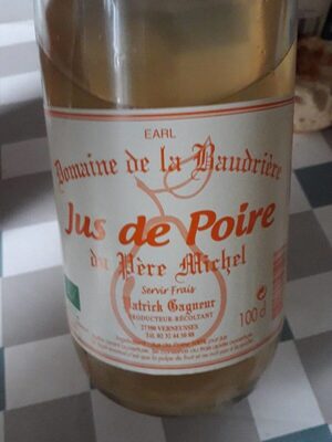 Jus de poire front packaging