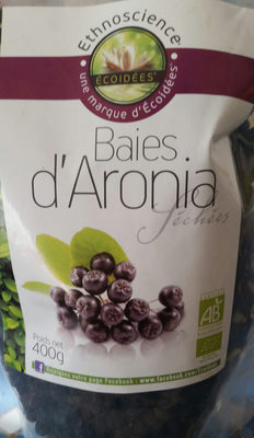 Baies d'aronia séchées BIO - sachet front packaging