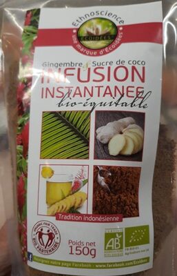 Infusion gingembre sucre coco front packaging