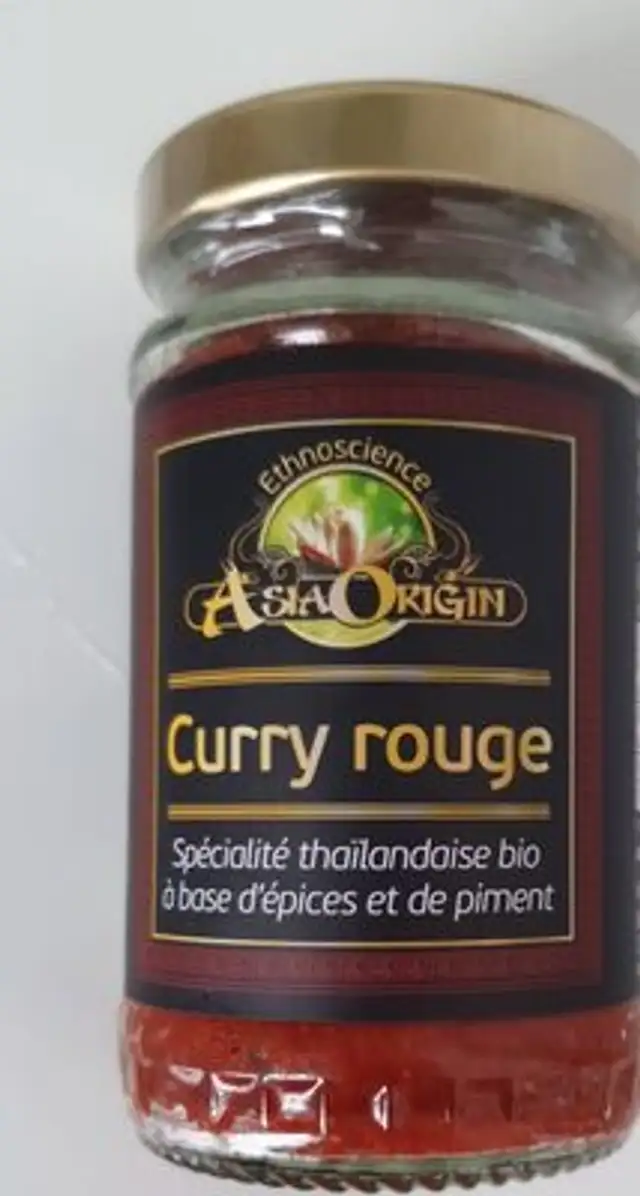 Sauce curry rouge Bio front packaging
